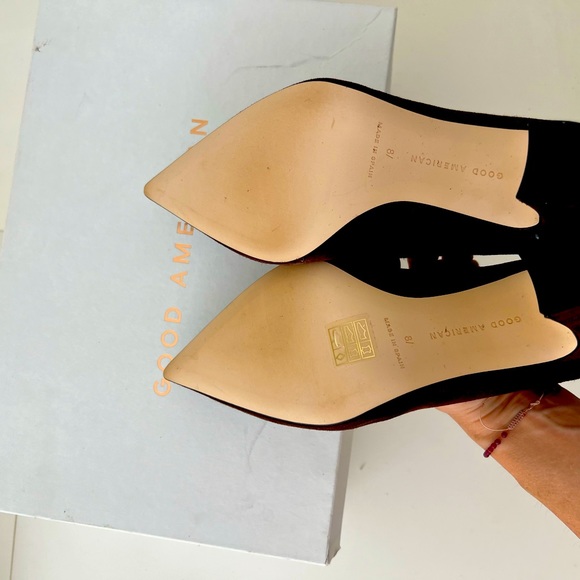 NWT-Good American Statement Pump- Chocolate Brown Suede - Picture 5 of 5